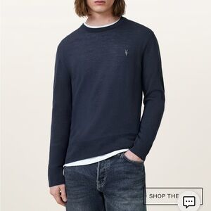 All Saints MODE MERINO CREW NECK RAMSKULL SWEATER